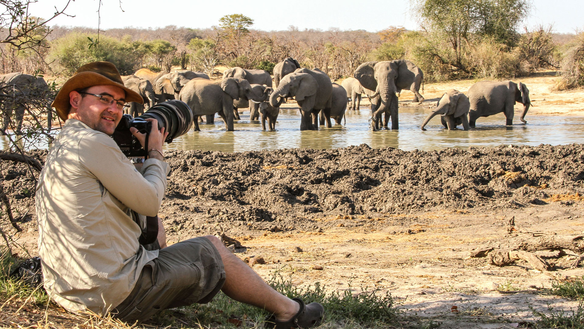 wildlife-Walking-Safari-Photography-Elephants-In-Hwange-National-Park-Zimbabwe